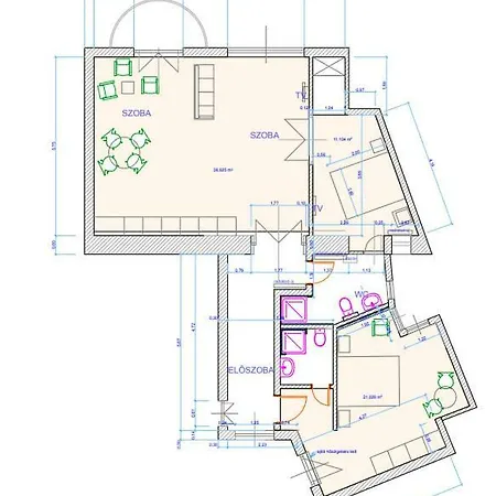 Js Flats - Luxury 2 In 1 - Spacious 93 M2 And Balcony